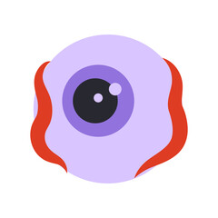 halloween flat illustration with human eyeball