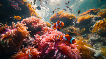 Marine biodiversity image showing coral, fish