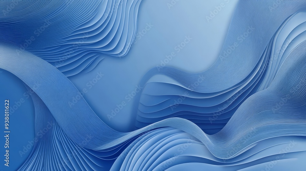 Poster abstract blue waves background - abstract background with flowing blue waves, representing movement,