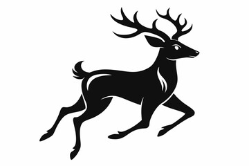 deer silhouette vector illustration