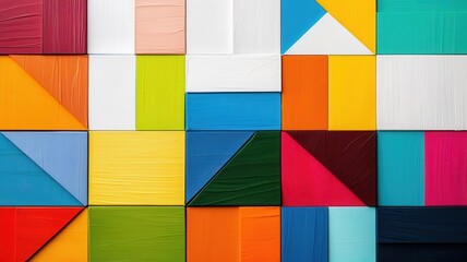 Colorful geometric patterns on a contrasting background, abstract art, geometry