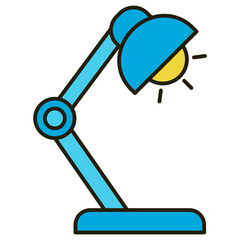 desk lamp icon. illustration of a bulb