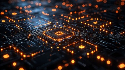 Obraz premium A software developer integrating AI with blockchain technology, reviewing smart contracts and algorithms.
