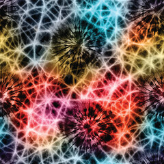 Tai Day Seamless Pattern., Rainbow 