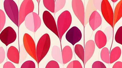 Shapes, Flowers, Florals, Pink and Red, Abstract Image, Texture, Pattern Background, Wallpaper, Smartphone Cover and Screen, Cell Phone, Computer, Laptop, 9:16 and 16:9 Format