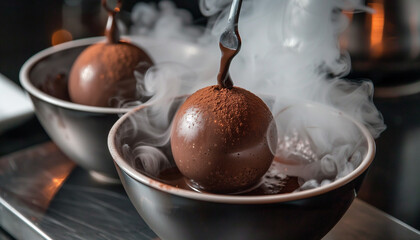 Fototapeta premium Delightful Chocolate Ball Sweets HD Wallpapers - Indulge in Sweetness