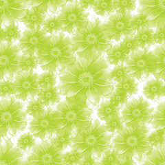 Gradiant  Flowers Seamless Pattern