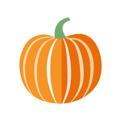 Pumpkin icon isolate on white background.