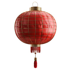 Obraz premium Chinese red lantern, cut background, ready to use