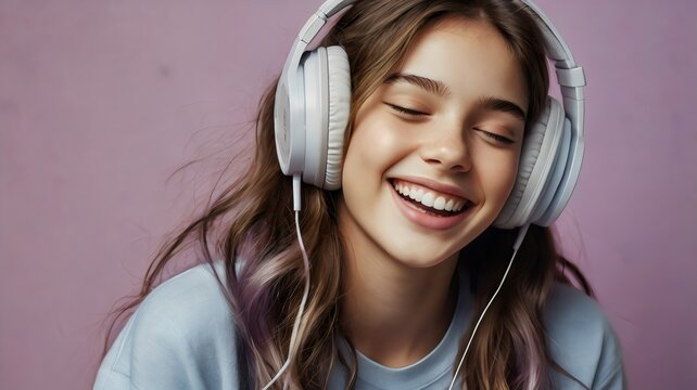 Lofi animation 3d cartoon character girl listening to music in animation style, anime girl animation, lofi girl music, relaxing mind, - Seamless loop animation, created using AI Generative Technology