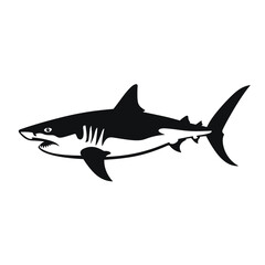 Obraz premium fish sea wildlife animal, river, vector graphic, black and white, cod, fin, shark, trout, bass, clownfish, goldfish, elk, ray, salmon