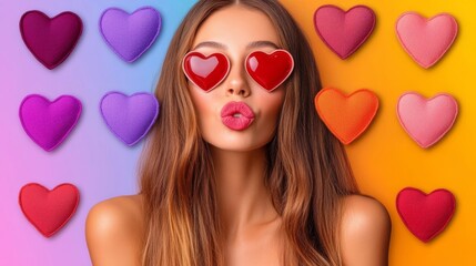 charming flirty girl with pouty lips