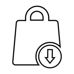 Obraz premium Download shopping, download, shopping icon