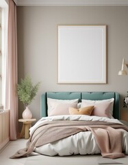 Home Mockup in Contemporary Room Interior Background - 3D Render