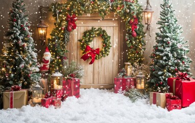 Festive Christmas and New Year scene