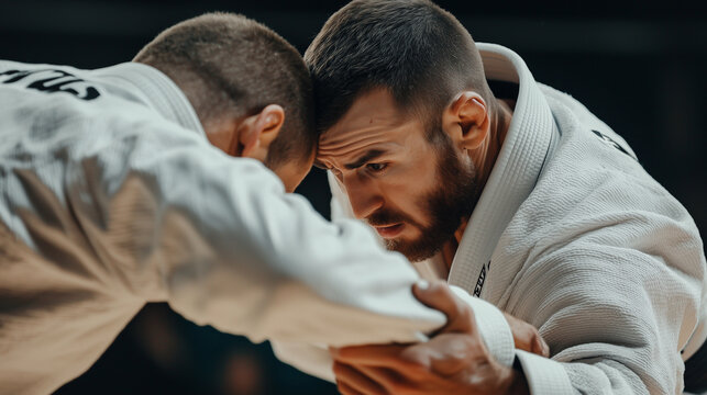 Jiu-Jitsu Fighters Competing in Tournament
