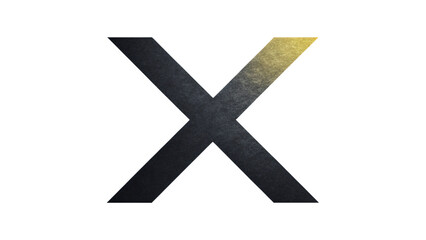 Obraz premium 3D golden cross symbol vector illustration for business concept, negative choice, cancel button