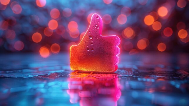 Business Thumbs Up: Positive Icon Illustration for Corporate Success and Approval