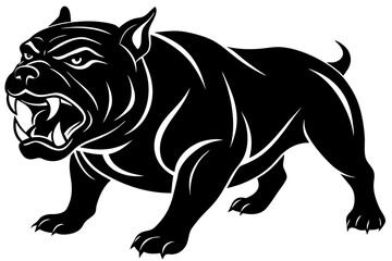 A bulldog vector silhouette art illustration