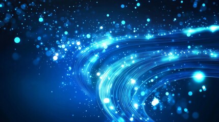 Obraz premium Fiber optic cable for internet network connection technology background
