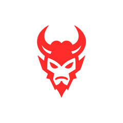 red devil head logo vector illustration template design