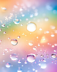 Abstract texture, background with bubbles in pastel colors, y2k style, rainbow. AI generation