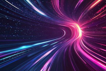 Obraz premium Neon colored lights and speed glow lights 