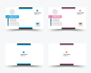 Business Card Design, Double sided Business Card Design, Unique Business Card Design, Visiting Card, Blue Color Business Card Design, Modern Business Card Design, Professional Business Card Design