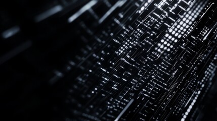 Digital Nexus: Abstract Dark Background for Modern Tech Illustrations, Data Storage, and Networking Concepts.