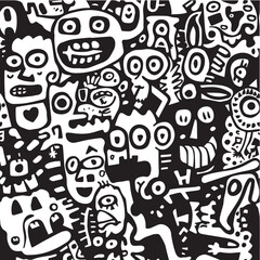 Monster pattern wallpaper texture