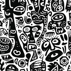 Fototapeta premium Monster pattern wallpaper texture 