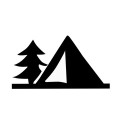 Hiking icon illustration