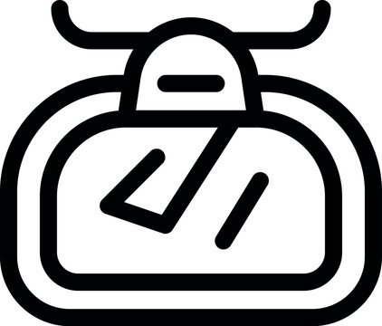 recommend clip art: Simple outline icon of a cable car moving up to a scenic viewpoint