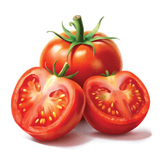 3d vector red tomato design