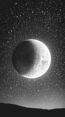 Crescent Moon Starry Night Islam Religion Spiritual Symbol