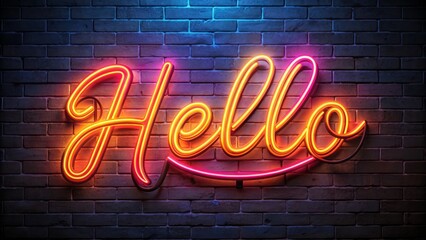 Obraz premium Vibrant neon sign reading 