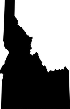 State of Idaho Silhouette Outline Graphic Design with Transparent Background	