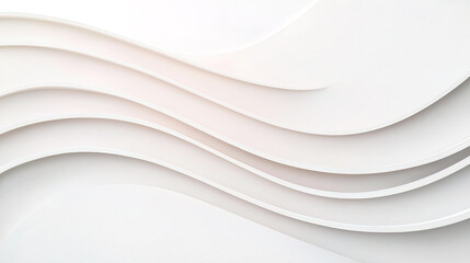 Obraz premium white artistic wavy wall background