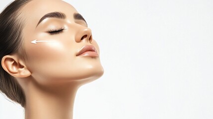 Flawless Skin Beauty Treatment on White Background