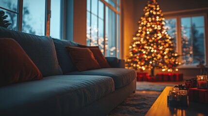 Christmas cozy home interior