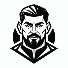 beard man logo vector