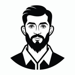beard man logo vector