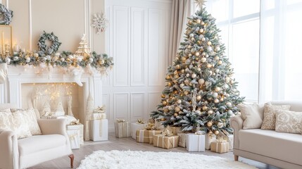 Christmas cozy home interior