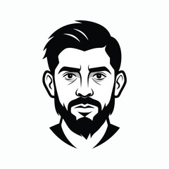 beard man logo vector