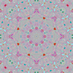 Creative Abstract Background Color Mandala. Raster Illustration For The Textile, Carpet Ornaments Patterns Persian Relief Art Graphics Background Marble Seamless Patterns