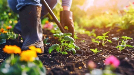 Fototapeta premium Gardening: Planting New Life