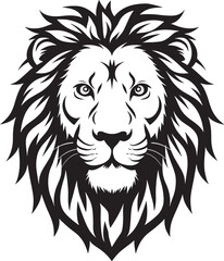 Lion Face silhouette vector art illustration