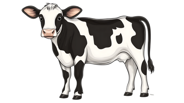 Cow vector on transparent background