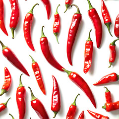 Spicy Chili Peppers isolated on a white background