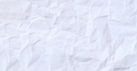 Crumpled White art paper background.